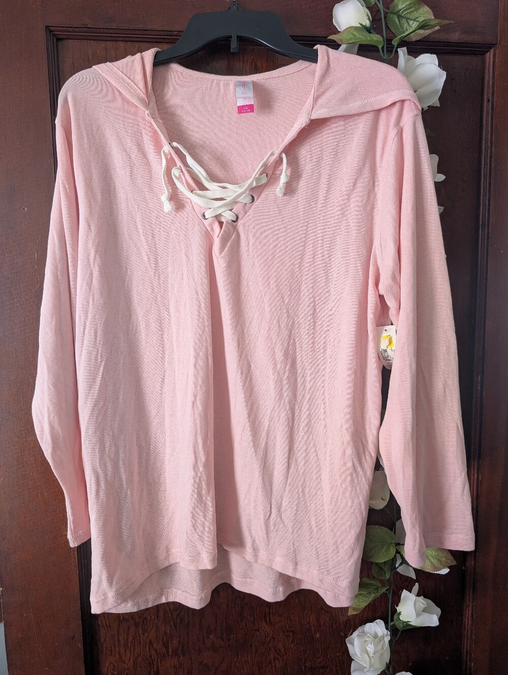 NWT No Boundaries Light Pink Hoodie Pull Over Large